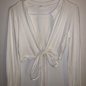 White Cropped Top